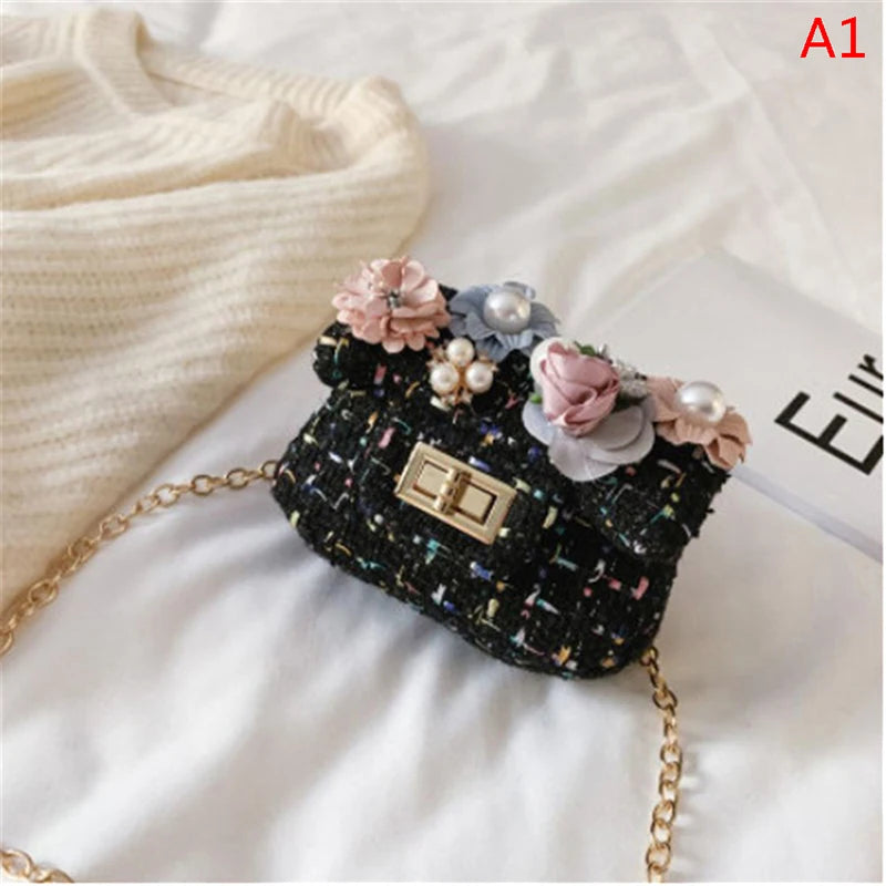 Kids Mini Clutch Bag Cotton Crossbody Purse Girl Messenger Bag