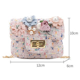 Kids Mini Clutch Bag Cotton Crossbody Purse Girl Messenger Bag