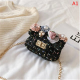 Kids Mini Clutch Bag Cotton Crossbody Purse Girl Messenger Bag