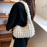Pleated Cloud Bag Shoulder Bag Underarm Bag Small Square Bag Gift