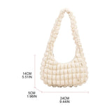 Pleated Cloud Bag Shoulder Bag Underarm Bag Small Square Bag Gift