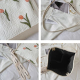 Summer Flowers Tote Bag Large Capacity Handbag 