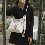 Summer Flowers Tote Bag Large Capacity Handbag 