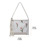 Summer Flowers Tote Bag Large Capacity Handbag 