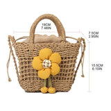 Mini Straw Crossbody Bag for Summer Camping