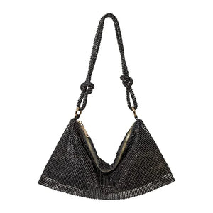 Mesh Rhinestone Shoulder Bag Clutch Purses Evening Bag