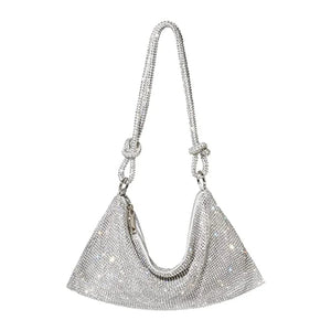 Mesh Rhinestone Shoulder Bag Clutch Purses Evening Bag