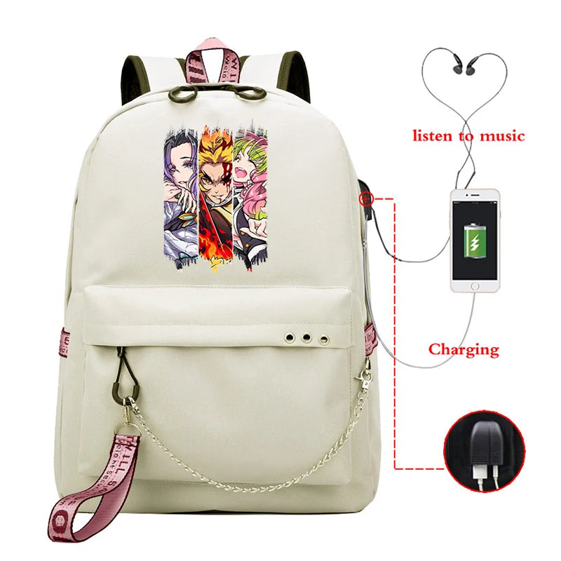 Demon Slayer Anime Backpack Hiking Men Women Cycling Climbing Outdoor Sport