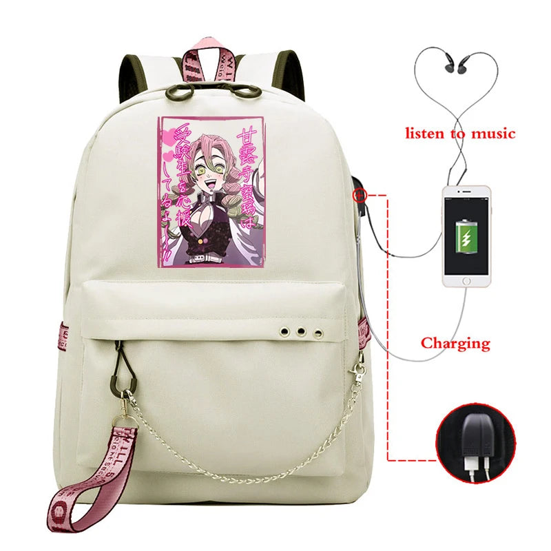 Demon Slayer Canva Bag for Teen Girl