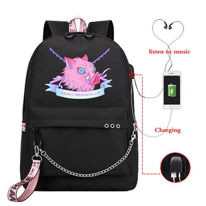 Demon Slayer Anime Gift Backpack College Student Travel Daypack Boys Bags