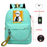 Demon Slayer Anime Hip Hop Backpacks Multifunction School Bag