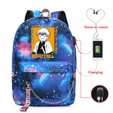 Demon Slayer Anime Hip Hop Backpacks Multifunction School Bag