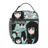 Demon Slayer Insulated Lunch Bag Muichiro Tokito Kimetsu No Yaiba Cooler Thermal