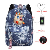 Demon Slayer Anime School Bags Canvas Backpack Laptop Bag