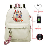 Demon Slayer Anime School Bags Canvas Backpack Laptop Bag