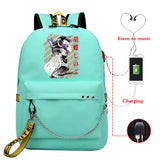Demon Slayer Anime School Bags Canva Bag Print Hot Sutdent School Bags