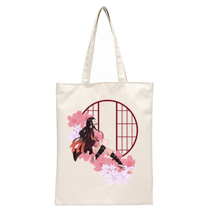 Demon Slayer Kimetsu No Yaiba Canvas Shoulder Bag Harajuku Handbag