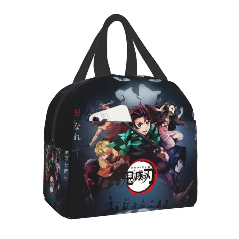 Demon Slayer Lunch Bag Thermal Insulated Cooler Box for Men Women Kids