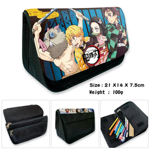 Demon Slayer Kimetsu No Yaiba Pencil Case Student Penbag School Stationery