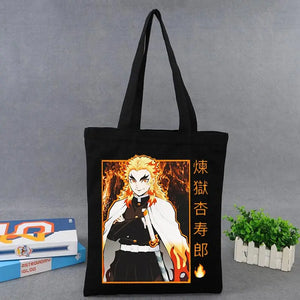 Demon Slayer Rengoku Ky?jur? Bag Tote Canvas Purses Handbags
