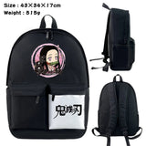 Demon Slayer Kimetsu no Yaiba Nylon Backpack Casual Knapsack Teenager Packsack