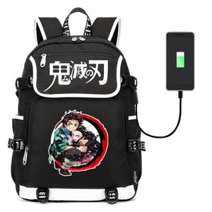 Demon Slayer Kimetsu no Yaiba Backpack for Teens Unisex Travel Laptop Bag