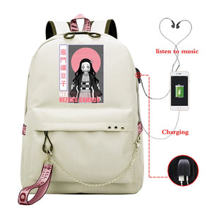 Demon Slayer Manga Anti-theft Backpack Casual Waterproof Backpack