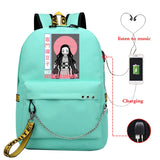Demon Slayer Manga Anti-theft Backpack Casual Waterproof Backpack
