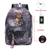 Demon Slayer Anti-theft School Backpack with USB