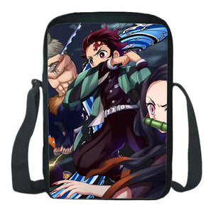 Demon Slayer Messenger Bag School Cartoon Crossbody Harajuku Casual Shoulder Bag