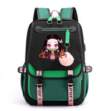 Anime Nezuko Backpack for Men and Women Canvas School Bag