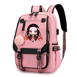 Anime Nezuko Backpack for Men and Women Canvas School Bag