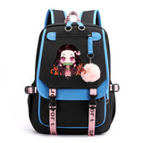 Anime Nezuko Backpack for Men and Women Canvas School Bag