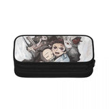 Demon Slayer Pen Box Student School Anime Zipper Pen Bag Child Stationery Bag