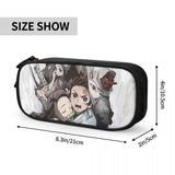 Demon Slayer Pen Box Student School Anime Zipper Pen Bag Child Stationery Bag