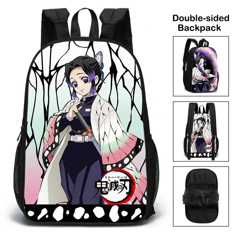 Demon Slayer Kids Schoolbag Boys Girls Cosplay Tanjirou Zenitsu Backpack