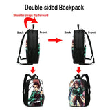 Demon Slayer Kids Schoolbag Boys Girls Cosplay Tanjirou Zenitsu Backpack