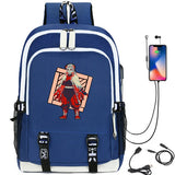 Demon Slayer Print USB Charging Teen Backpack
