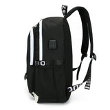 Demon Slayer Print USB Charging Teen Backpack