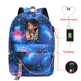 Girls Demon Slayer School Bag Funny Manga Backpack Trekking Bag