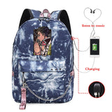 Girls Demon Slayer School Bag Funny Manga Backpack Trekking Bag