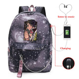 Girls Demon Slayer School Bag Funny Manga Backpack Trekking Bag