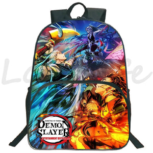 Demon Slayer Shinobu Kocho Print Backpack Kimetsu No Yaiba School Bags For Girls