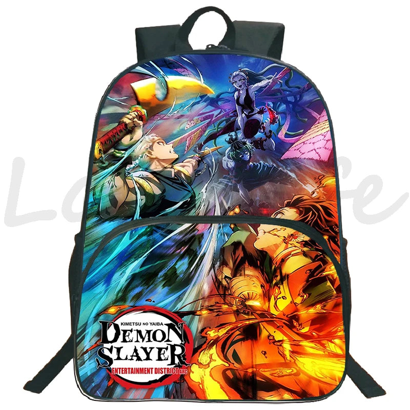 Demon Slayer Shinobu Kocho Print Backpack Kimetsu No Yaiba School Bags For Girls