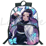 Demon Slayer Shinobu Kocho Print Backpack Kimetsu No Yaiba School Bags For Girls
