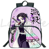 Demon Slayer Shinobu Kocho Print Backpack Kimetsu No Yaiba School Bags For Girls
