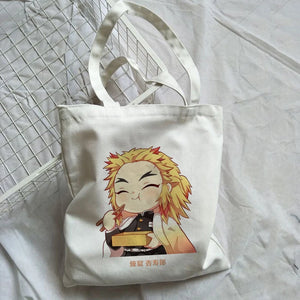 Demon Slayer Shopper Bag Rengoku Kyoujurou Canvas Tote Bag