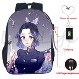 Demon Slayer Tanjirou Nezuko Anime School Backpack with USB Charging