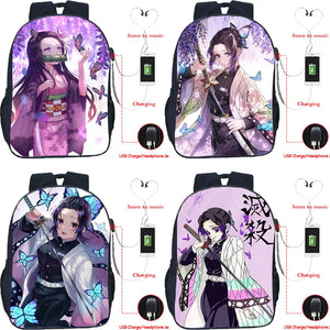 Demon Slayer Tanjirou Nezuko Anime School Backpack with USB Charging
