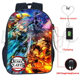 Demon Slayer Tanjirou Nezuko Anime School Backpack with USB Charging